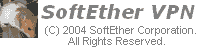 An image of some kind of rodent, with the text "SoftEther VPN: (C) 2004 SoftEther Corporation. All Rights Reserved.